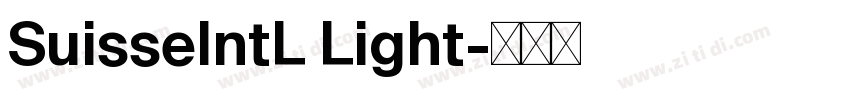 SuisseIntL Light字体转换